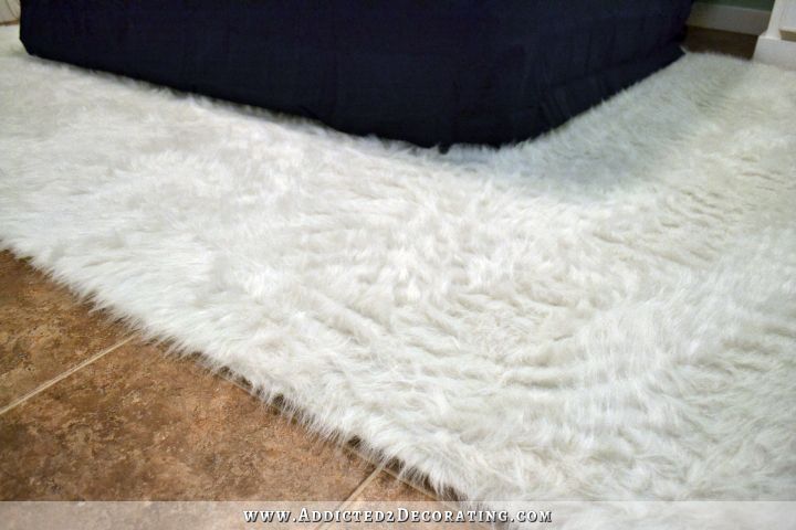 how to make a faux fur rug - DIY faux flokati rug - 12a