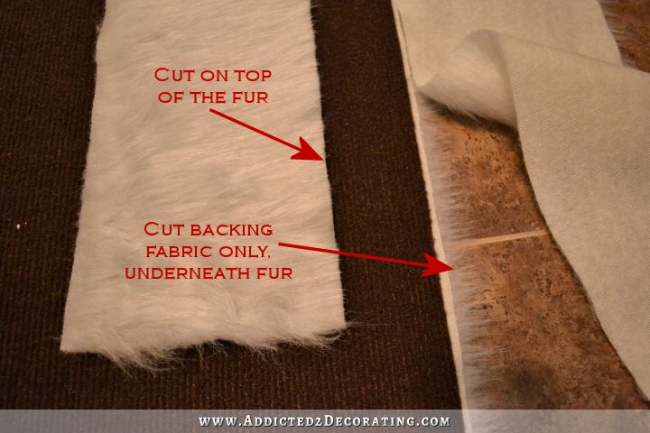 how to make a faux fur rug - DIY faux flokati rug - 9