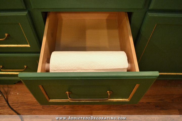 From Kitchen Drawer To Hidden Paper Towel Holder - Addicted 2 Decorating®