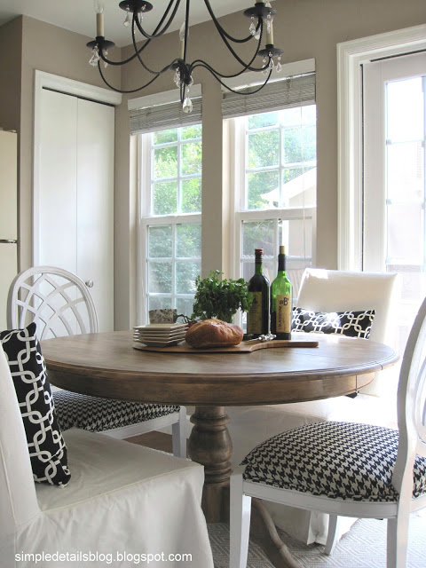 dining table with distressed finish from Simple Details blog