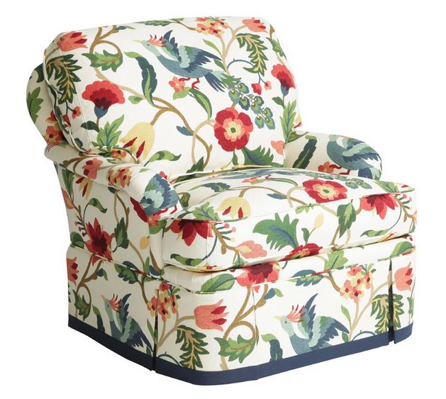 Chair covered in Richloom Lucy Eden fabric, from Houzz