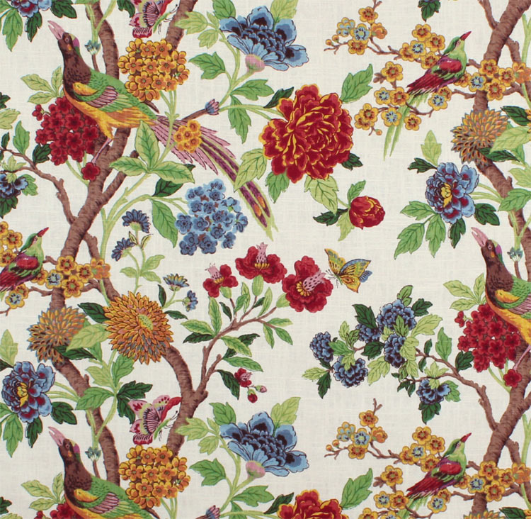 floral fabric - richloom whipporwill summer fabric