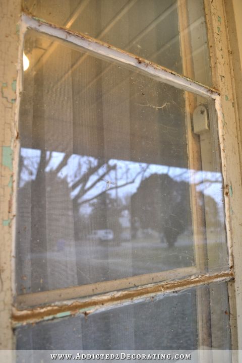 old wood windows - caulked instead of glazed