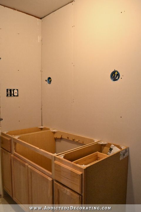 bathroom drywall and vanity - 8