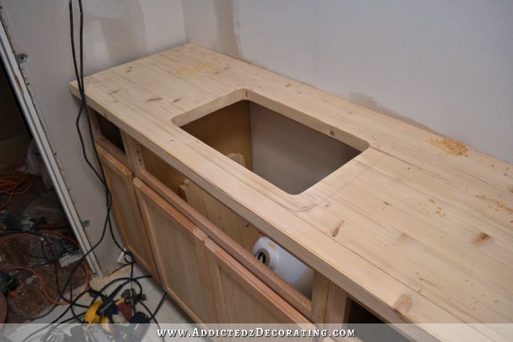 Diy Butcher Block Countertop Made For, Wide Plank Countertop Diy