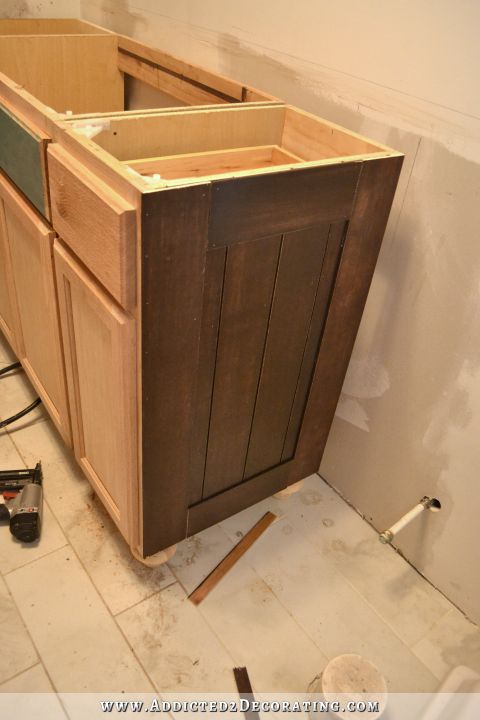 furniture style bathroom vanity from stock cabinets - 17