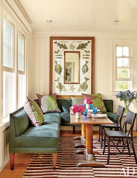 breakfast room banquette - via Architectural Digest