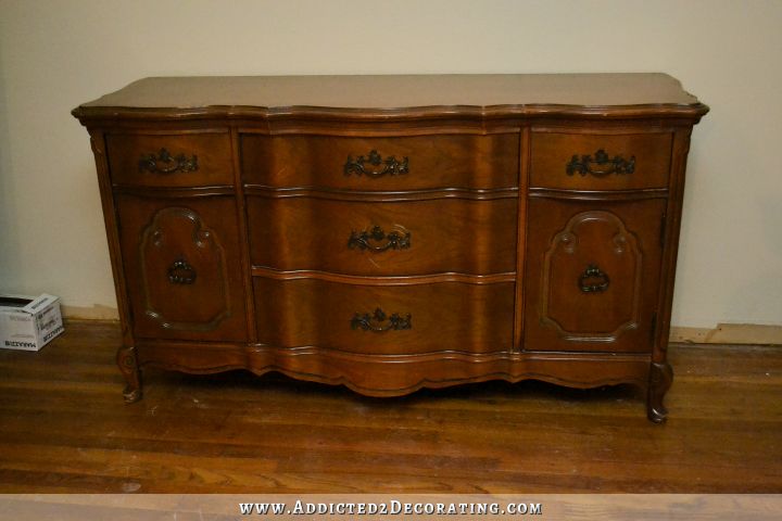 Painting Wood Furniture, How To Paint An Antique Buffet Table