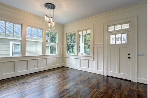 dining room at front entry of home - Round Here Renovations, via Houzz
