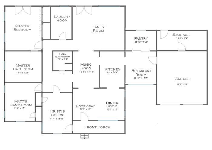 house floor plan - long term goal with new dining room location - 1