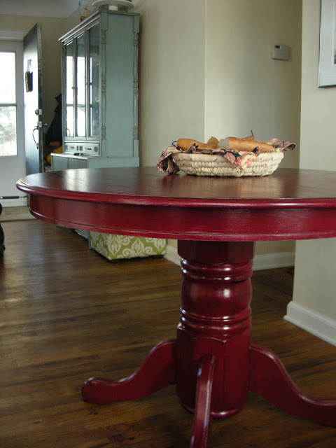 Another inspiring painted dining table - via This Full Life