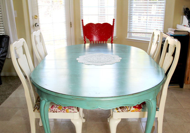 Colorful Painted Dining Table, Painted Dining Table Images