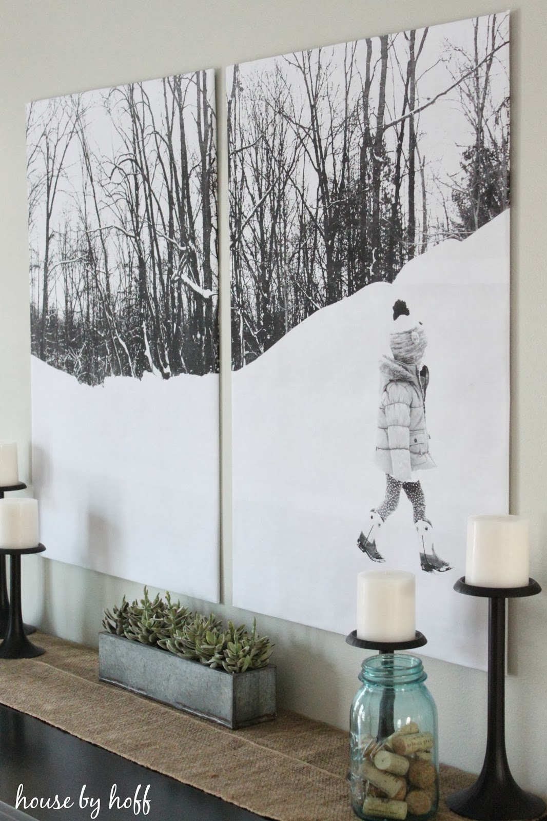 DIY artwork - diptych artwork created from photograph via House By Hoff