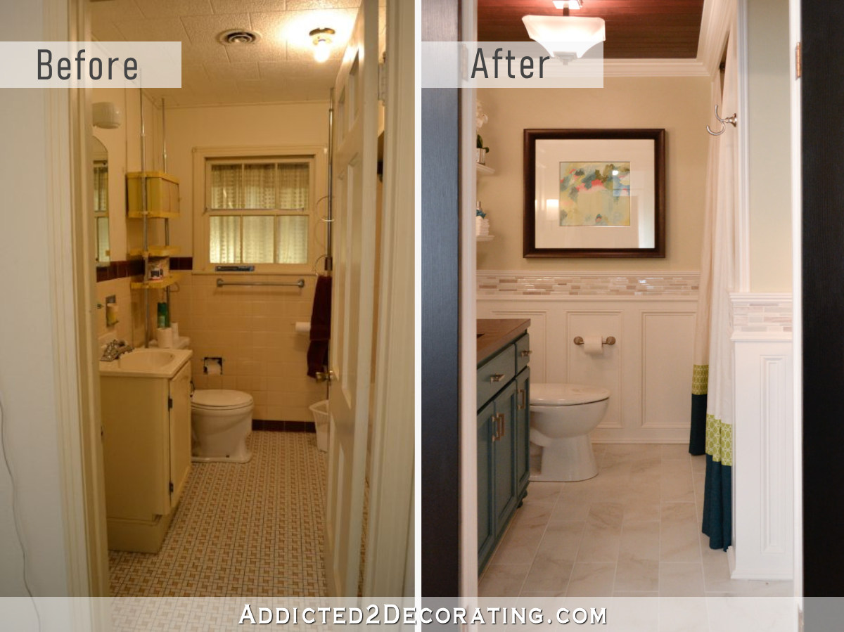 Bathroom remodel - before and after