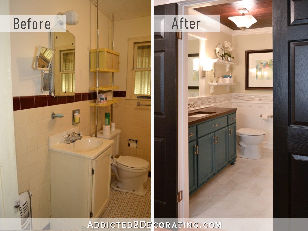 Small bathroom remodel - before and after