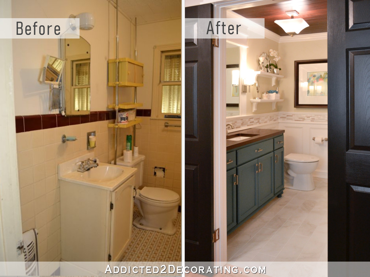 Diy Bathroom Remodel Before And After, How To Remodel A Small Bathroom Before And After Pictures
