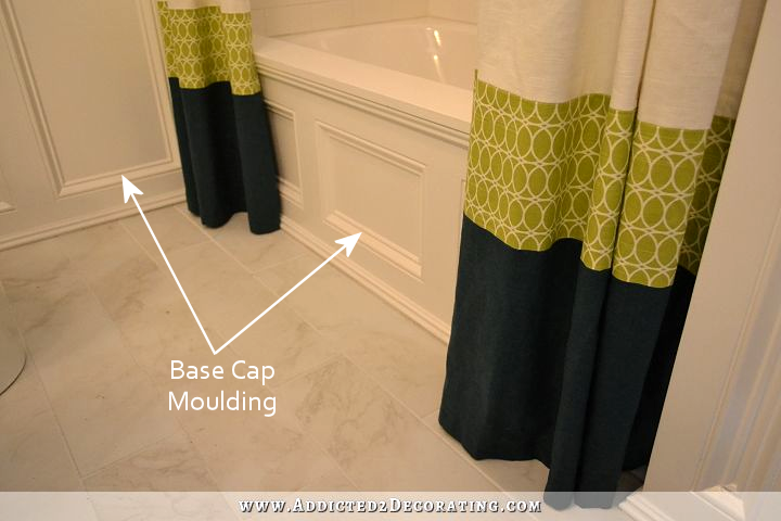 base cap moulding used on bathroom wainscoting