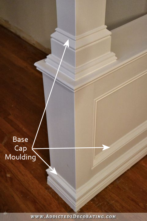 base cap moulding used on pony walls and columns