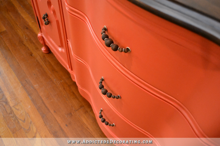 buffet makeover painted with Behr Japanese Kimono - 3