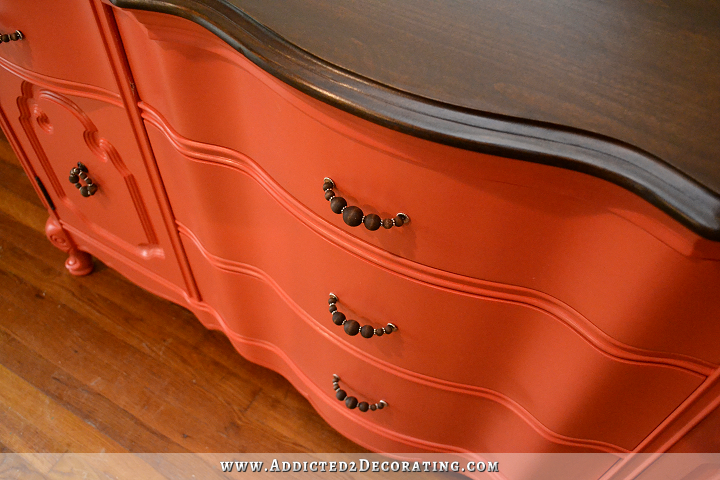 buffet makeover painted with Behr Japanese Kimono - 5