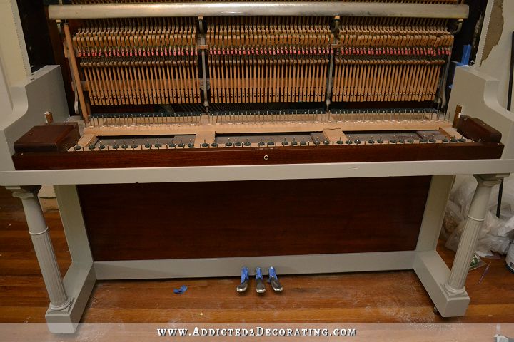 how to refinish and paint and old upright piano - reassembling after refinishing