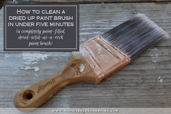 how to remove paint from dried up paint brushes in five minutes