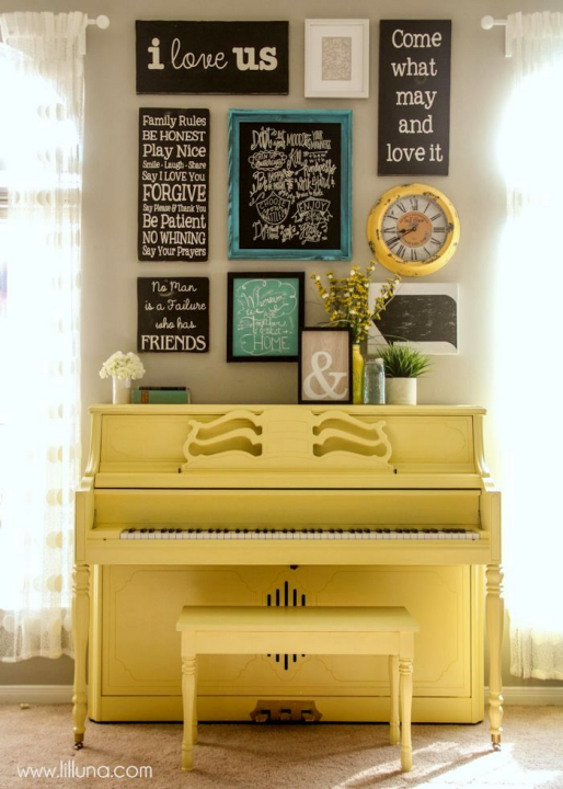 painted piano from lil luna blog - after