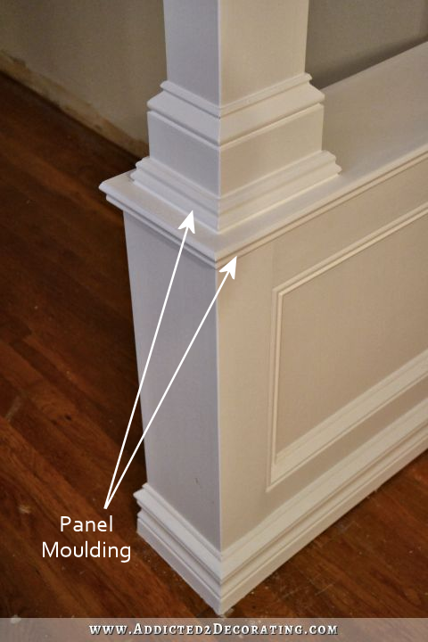 panel moulding used on pony walls and columns