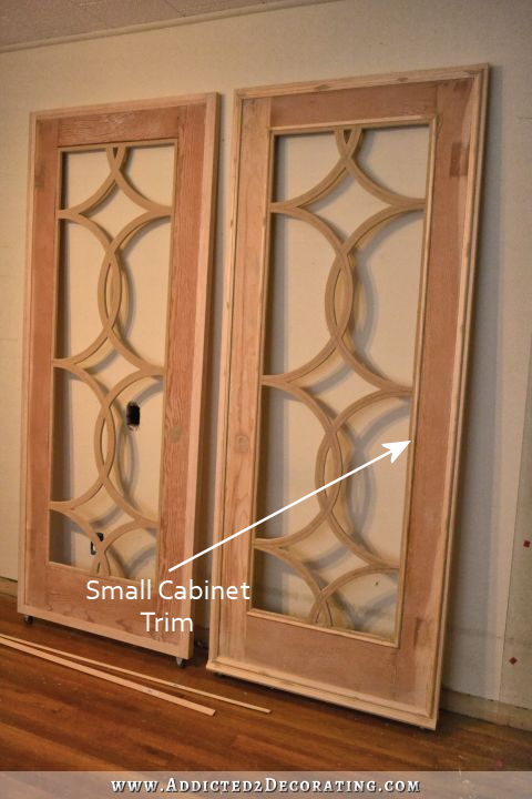 small cabinet trim on my rolling doors