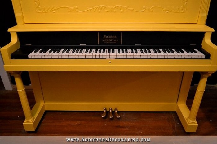 yellow painted piano - after 3