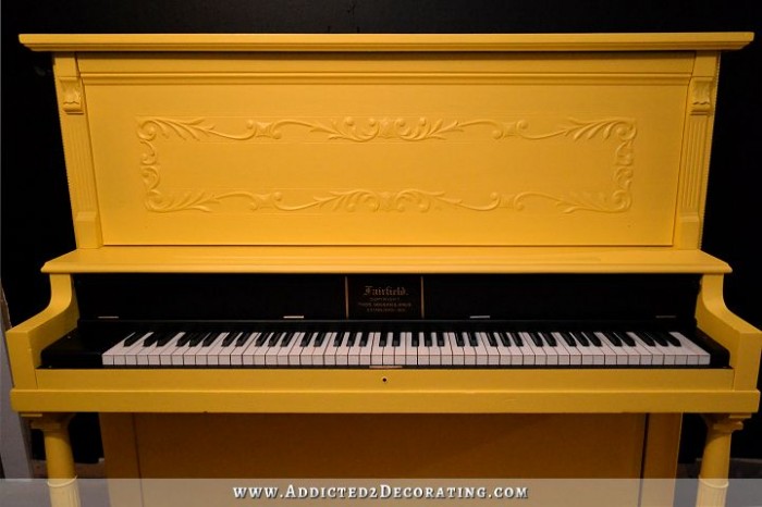 yellow painted piano - after 4