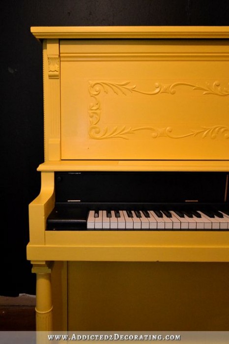 yellow painted piano - after 5