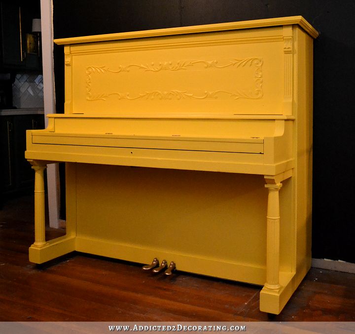 yellow painted piano - after 6