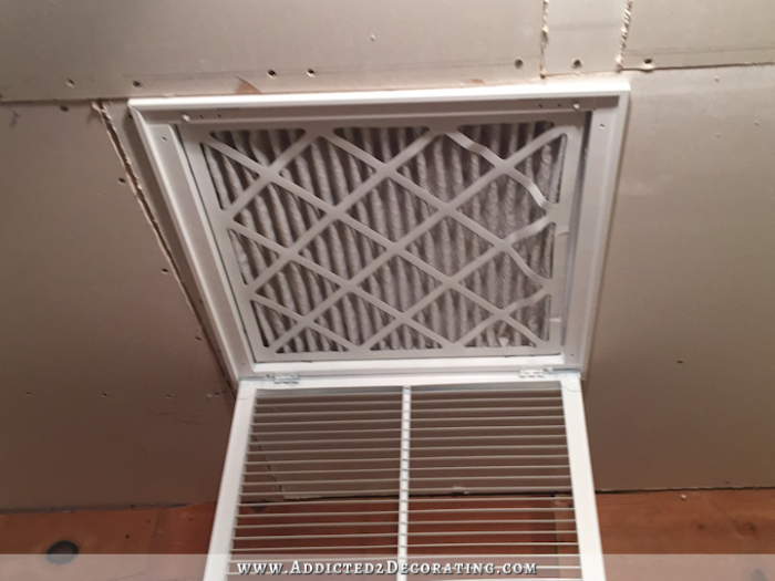 HVAC - indoor return air duct with filter