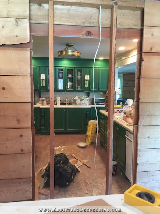 new cased opening in load bearing wall from dining room to kitchen - 3