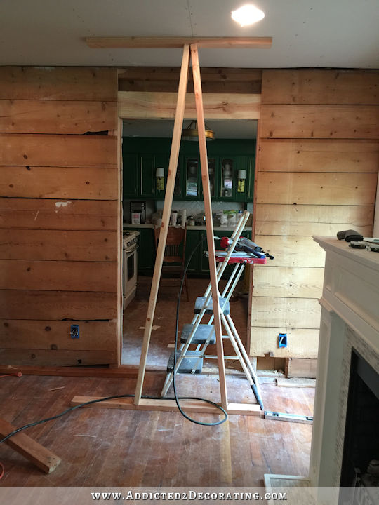 new cased opening in load bearing wall from dining room to kitchen