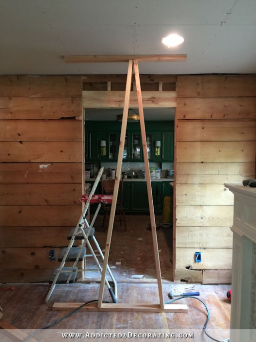 new cased opening in load bearing wall from dining room to kitchen - 8