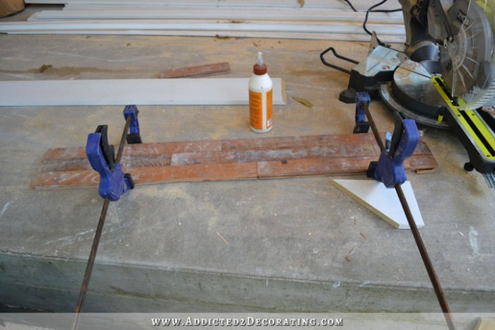 repairing hardwood floor in new doorway - 4