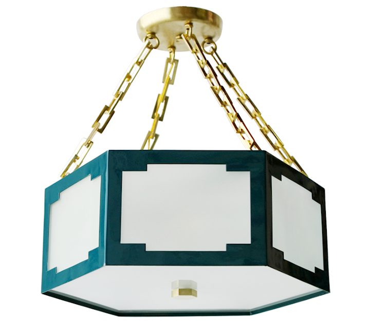 Taylor semi flush mount light fixture from Coleen and Company