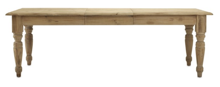 Harvest Dining Table in waxed pine from Williams Sonoma