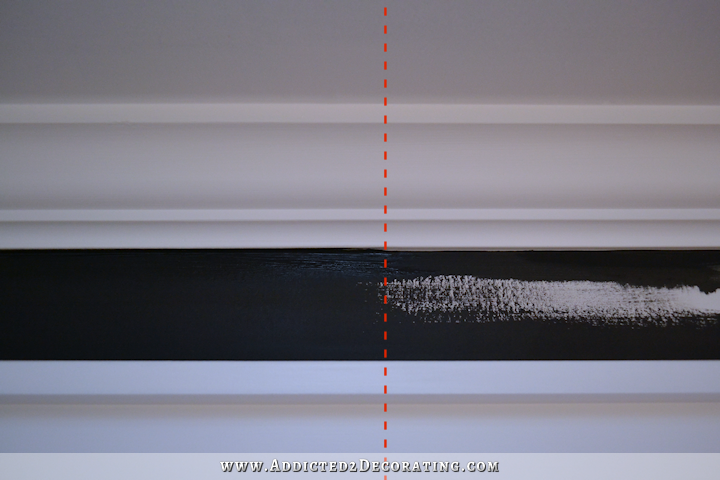 the easy way to cut in around crown moulding when painting walls