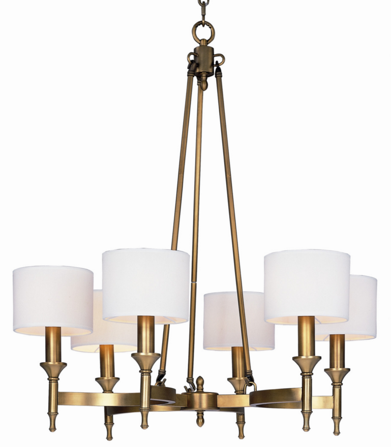 Maxim Lighting Fairmont 6-light chandelier in antique brass