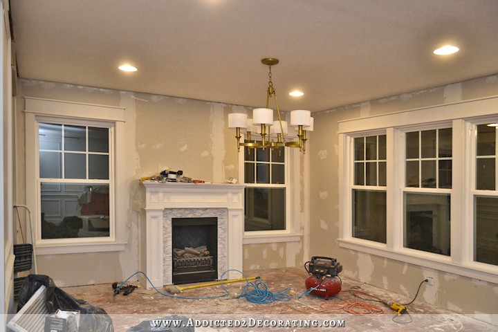 dining room windows - all window casings installed