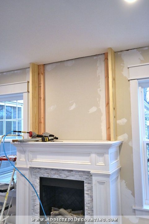 diy fireplace overmantel - 2