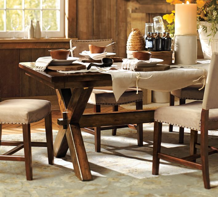 trestle table from Pottery Barn