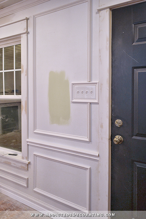 dining room picture frame moulding and trim progress - 6