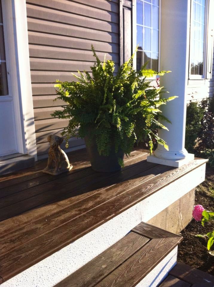 front porch clad in composite decking, from Chris Kauffman