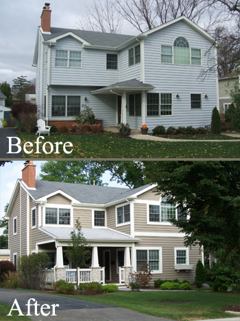 painted house exterior with white trim, from Normandy Remodeling