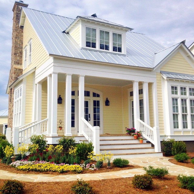 yellow house exterior, from The Lettered Cottage Facebook page