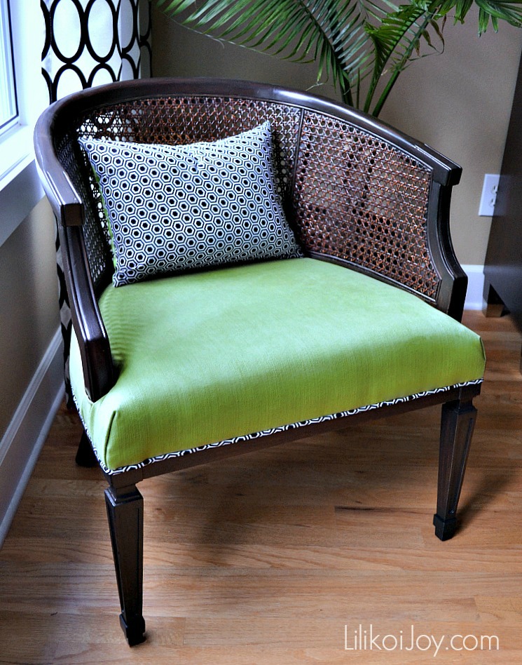 barrel cane chair makeover from Lilikoi Joy blog